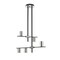 Z-Lite Calumet 5 Light Chandelier, Mate Black + Polished Nickel 814-5MB-PN - alternate 1